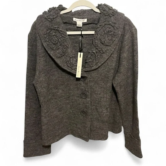 Susan Bristol NWT Grey Women’s Button-Up Cardigan, size large. - Picture 1 of 4